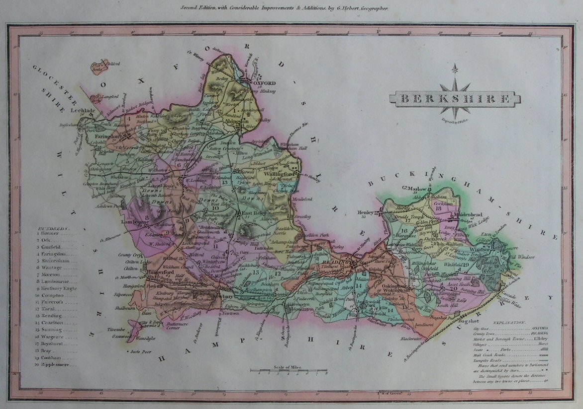 Map of Berkshire - Wallis